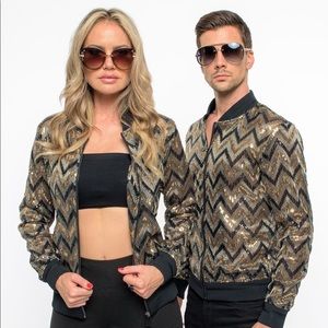 NWT TESTI CHEVRON BOMBER JACKET